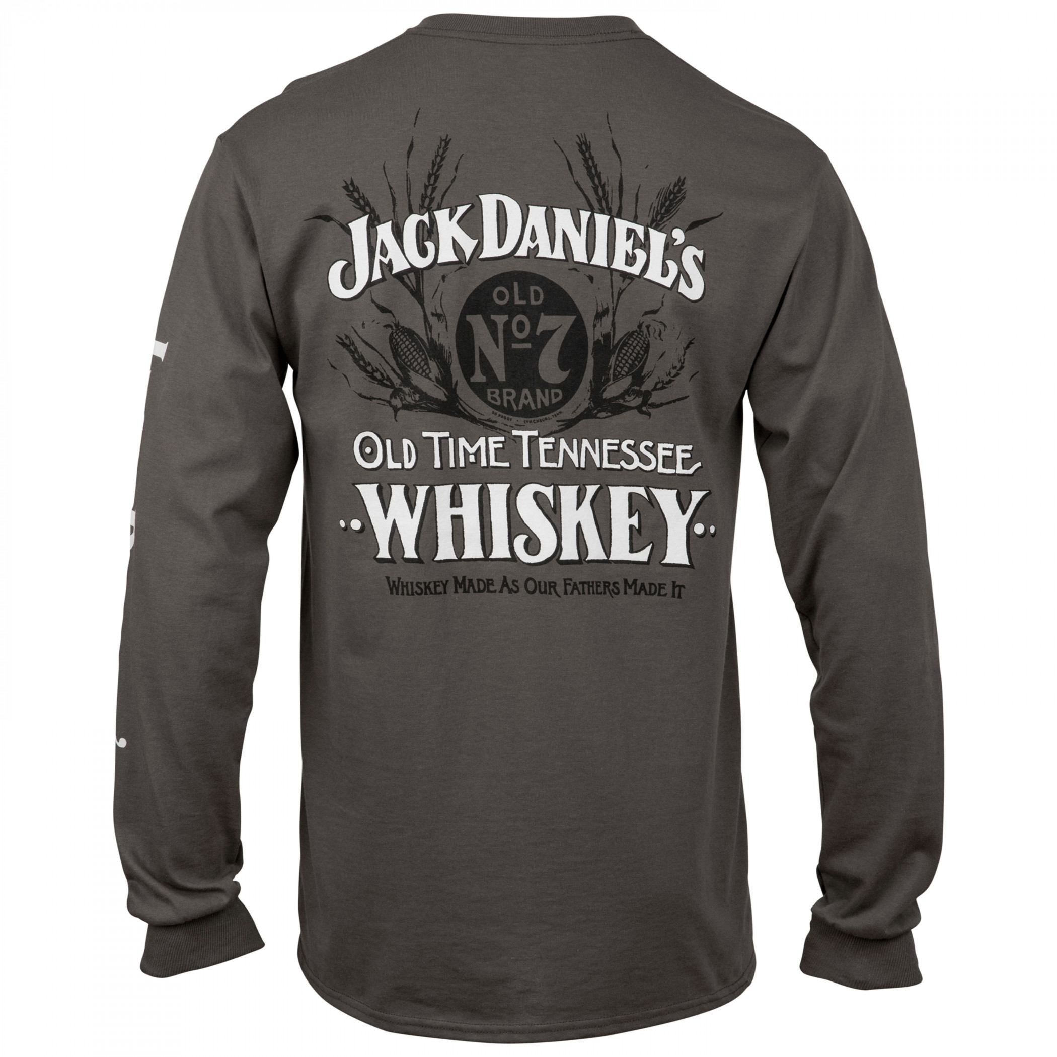 Jack Daniel's No. 7 Whiskey Front and Back Print Long Sleeve Shirt